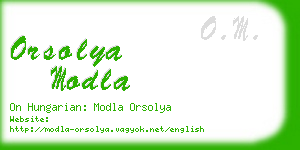 orsolya modla business card